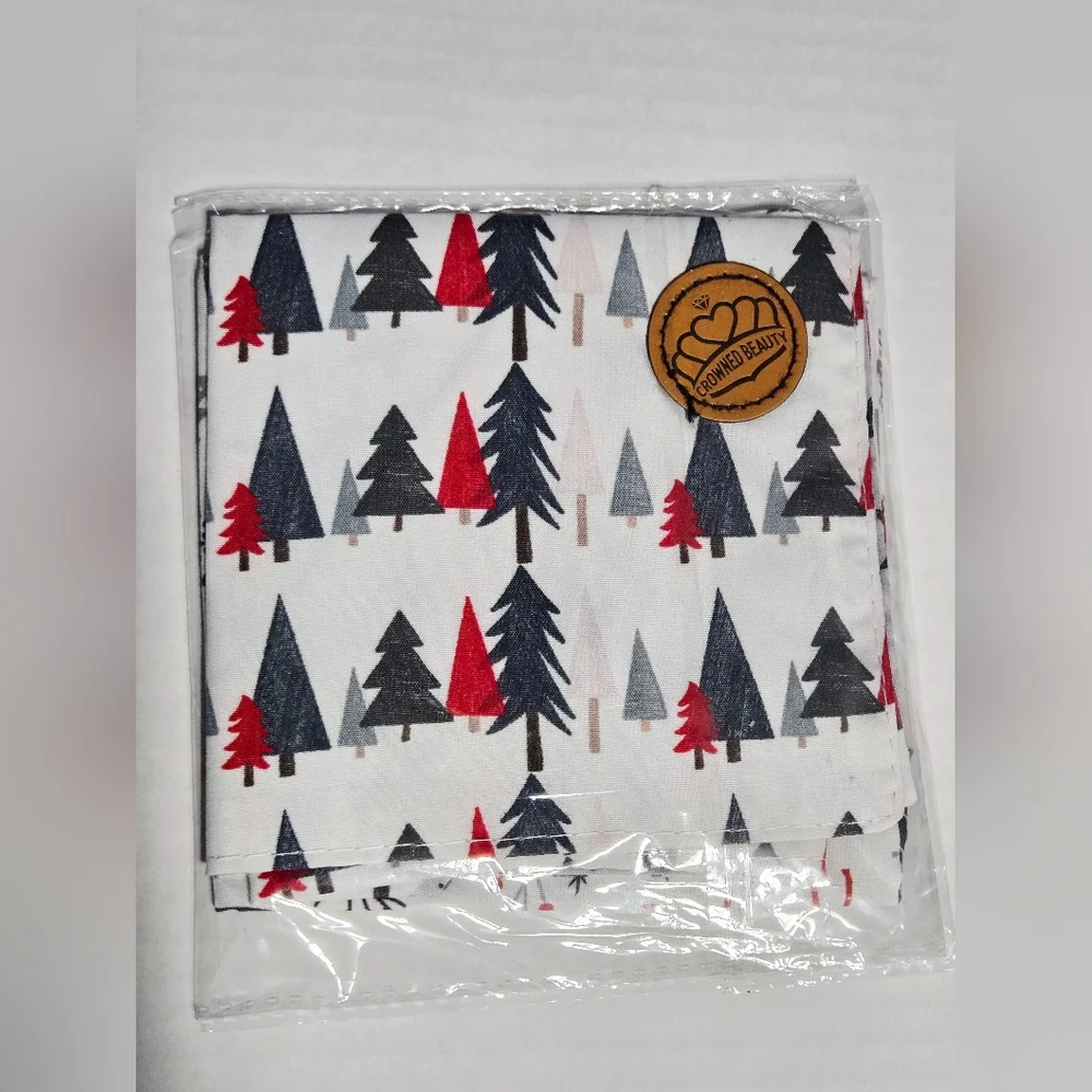 Set of 2 Crowned Beauty Christmas Dog Bandanas Reindeer Trees‎ Holiday Pet Scarf